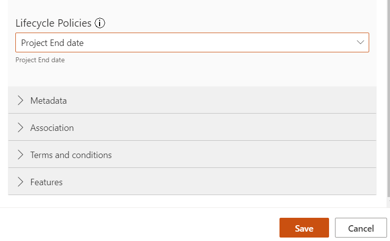 Assign lifecycle policy to template