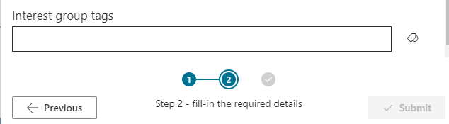 Enterprise Metadata in the New Group Order Form - Interest Group