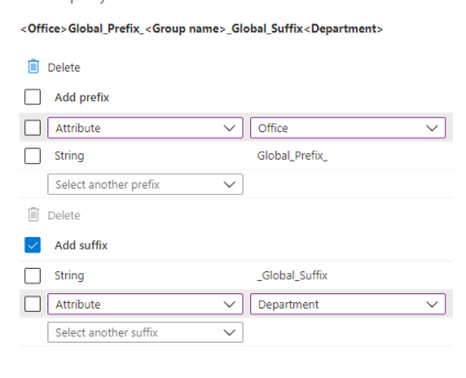 Global naming policy with attributes