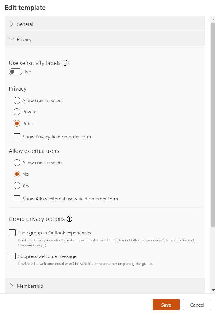 Admin UI privacy